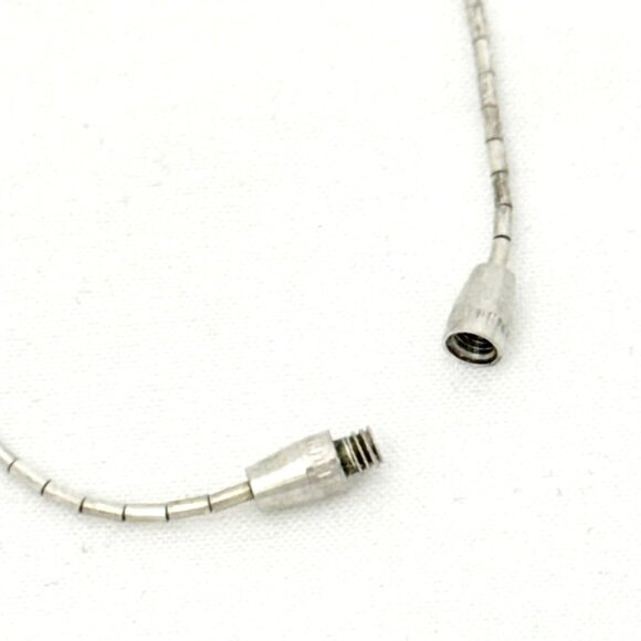 Sterling Silver Necklace w/Heart Turquoise Inlay - Picture 6 of 7